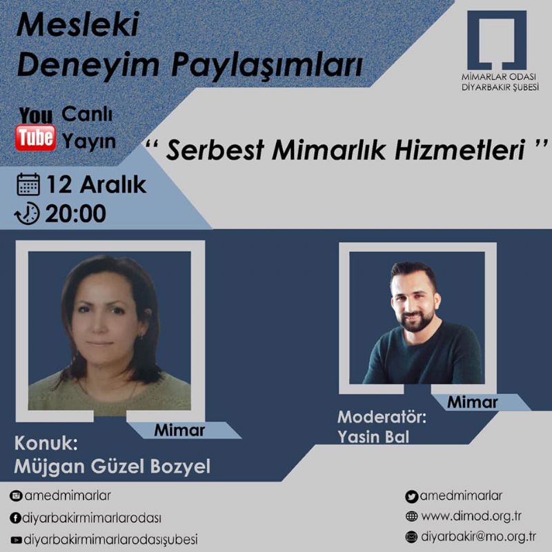 Dimod Söyleşileri: Mimarlık Mesleğine yeni adım atan Mimarlar için; MESLEKİ DENEYİM PAYLAŞIMLARI