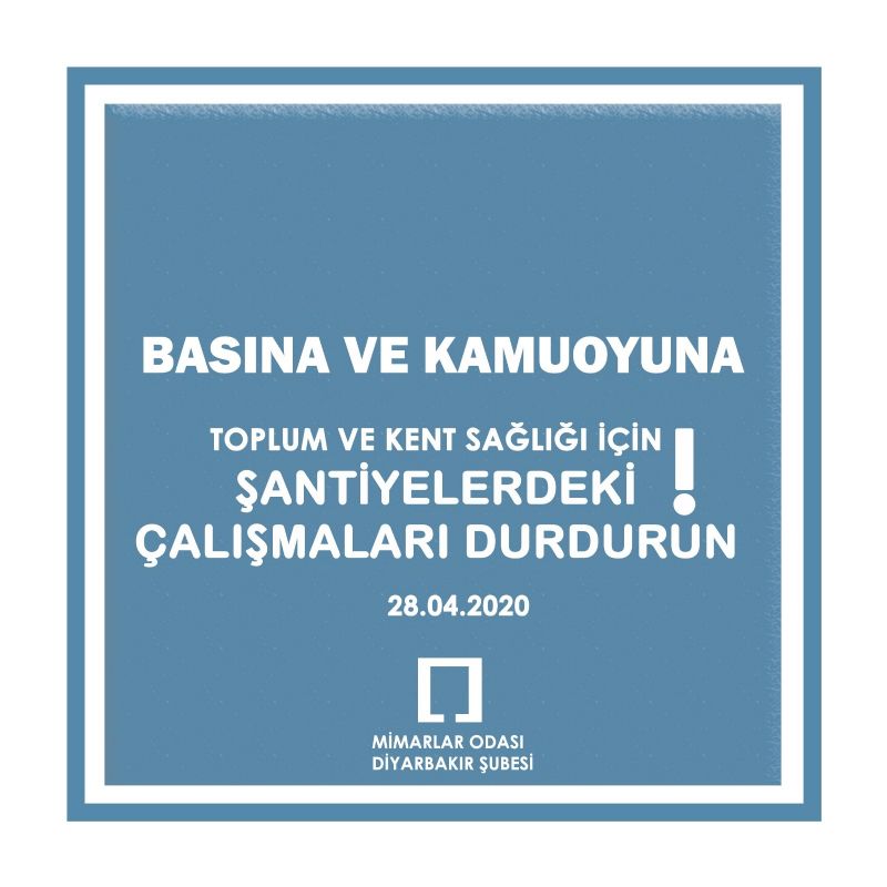 Basın Açıklaması: Toplum ve Kent Sağlığı İçin Şantiyelerdeki Çalışmaları Durdurun!